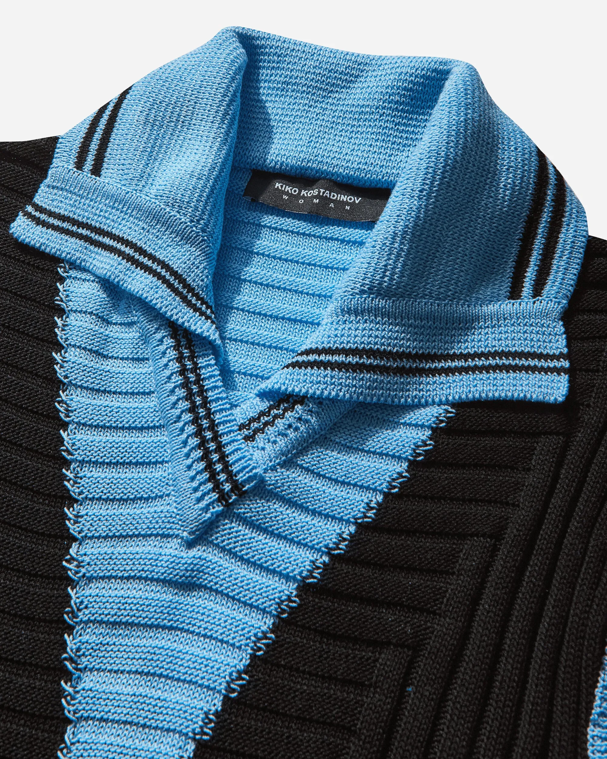 Women's Quimby Sleeveless Knit Polo Carbon Black / Tropical Blue