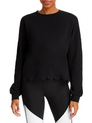 Womens Scalloped Cotton Sweatshirt