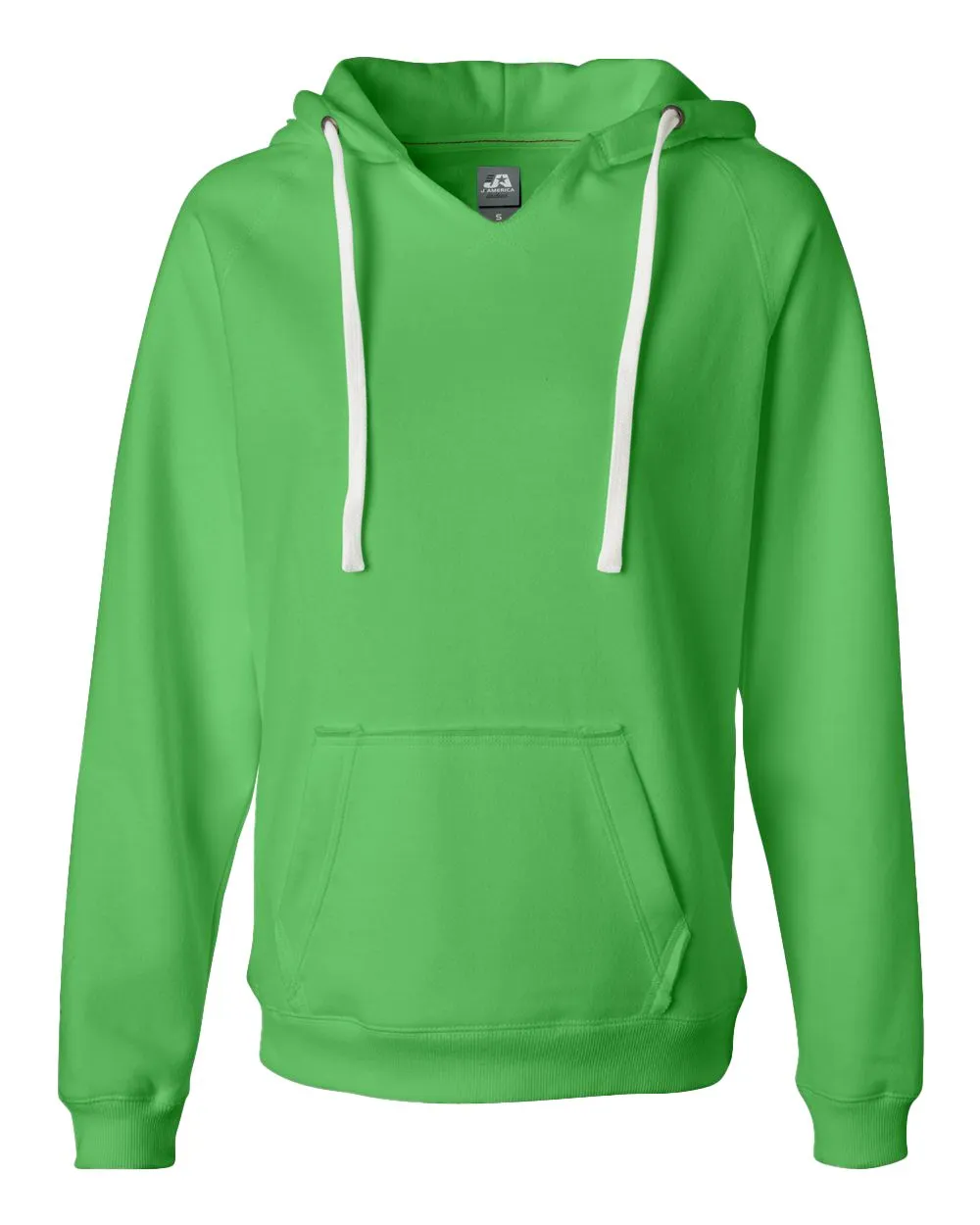 Women's Sueded V-Neck Hooded Sweatshirt