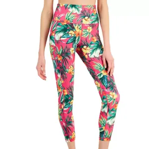 Women's Tropical Side-Pocket 7/8 Leggings,Fuchsia