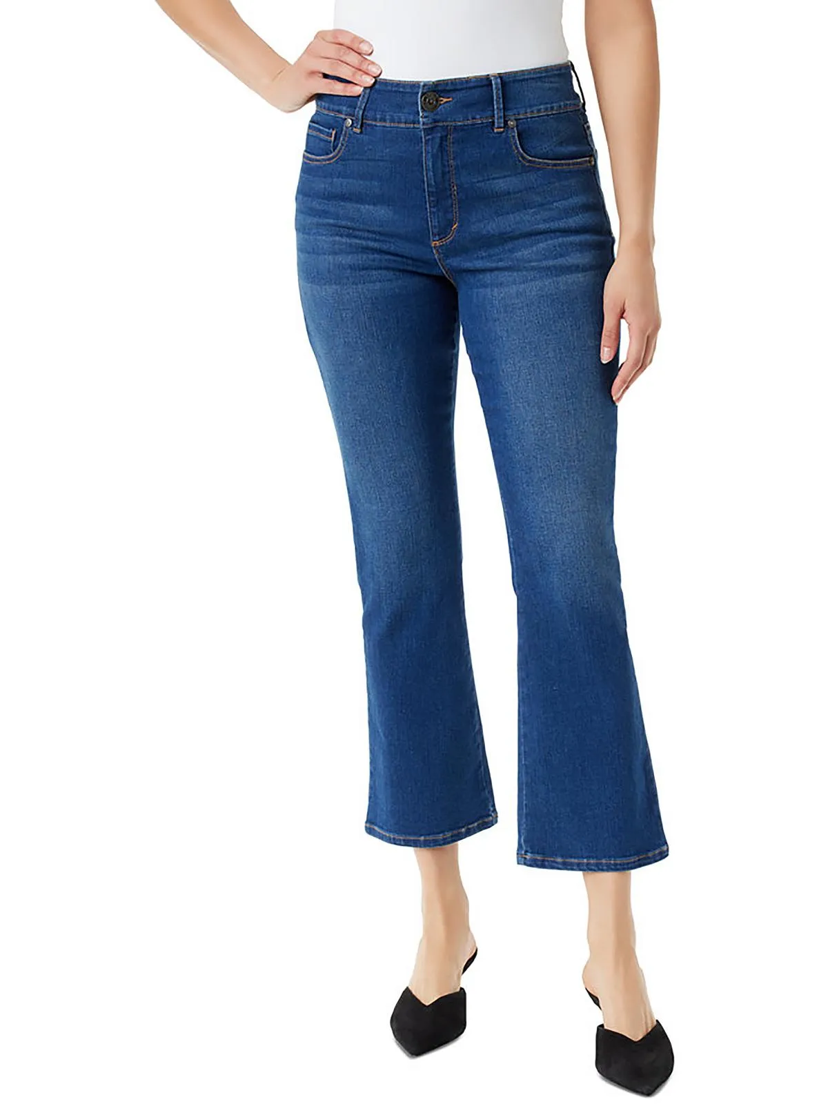 Womens Tummy Slimming High Rise Ankle Jeans
