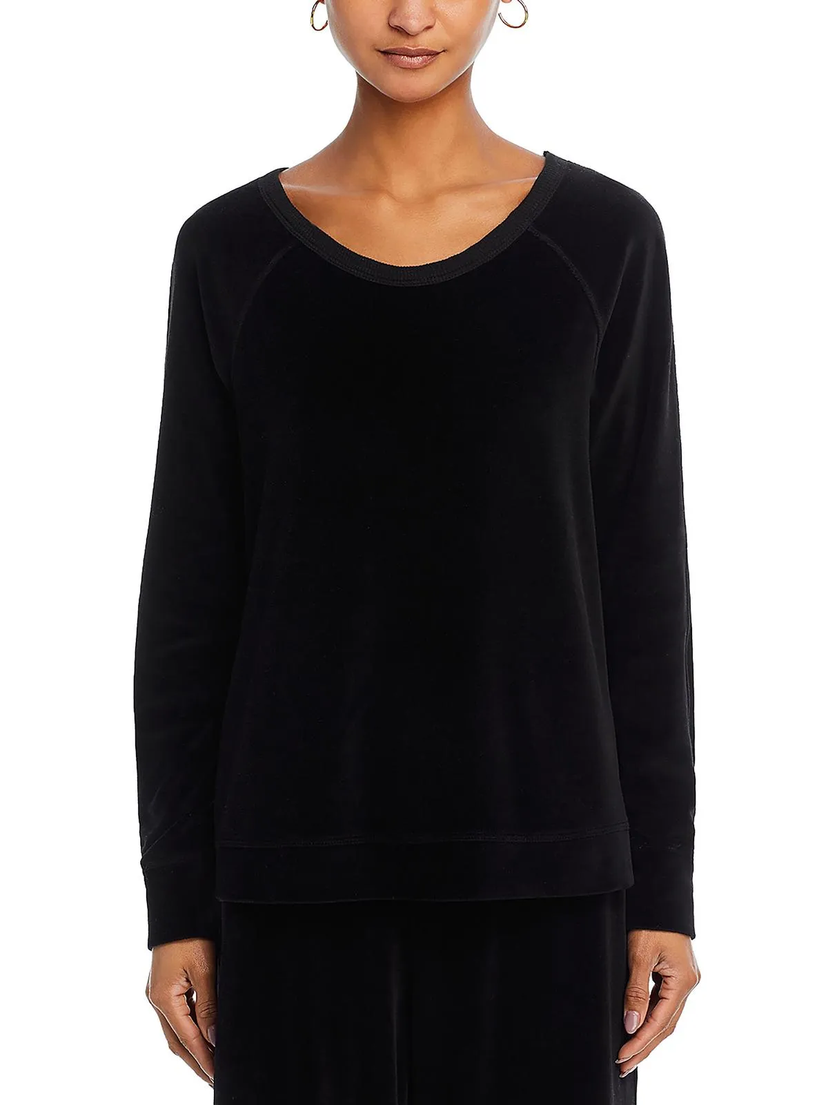 Womens Velvet Long Sleeve Sweatshirt