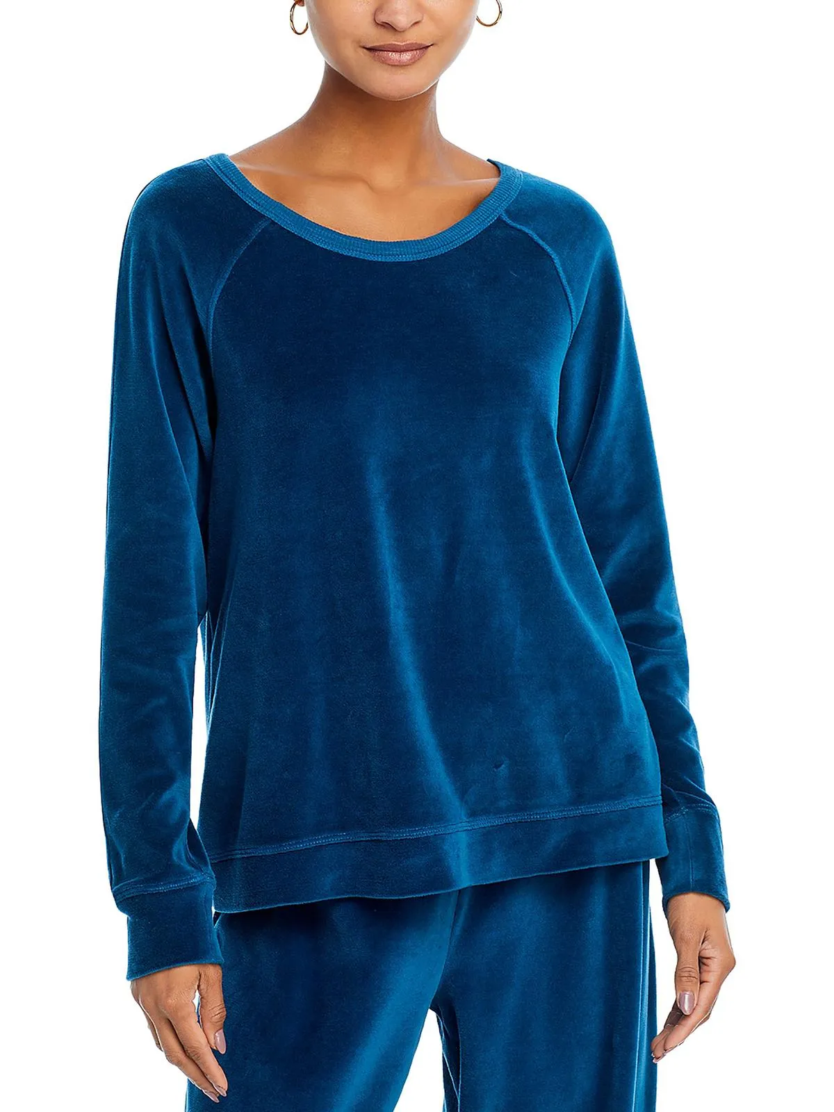 Womens Velvet Long Sleeve Sweatshirt