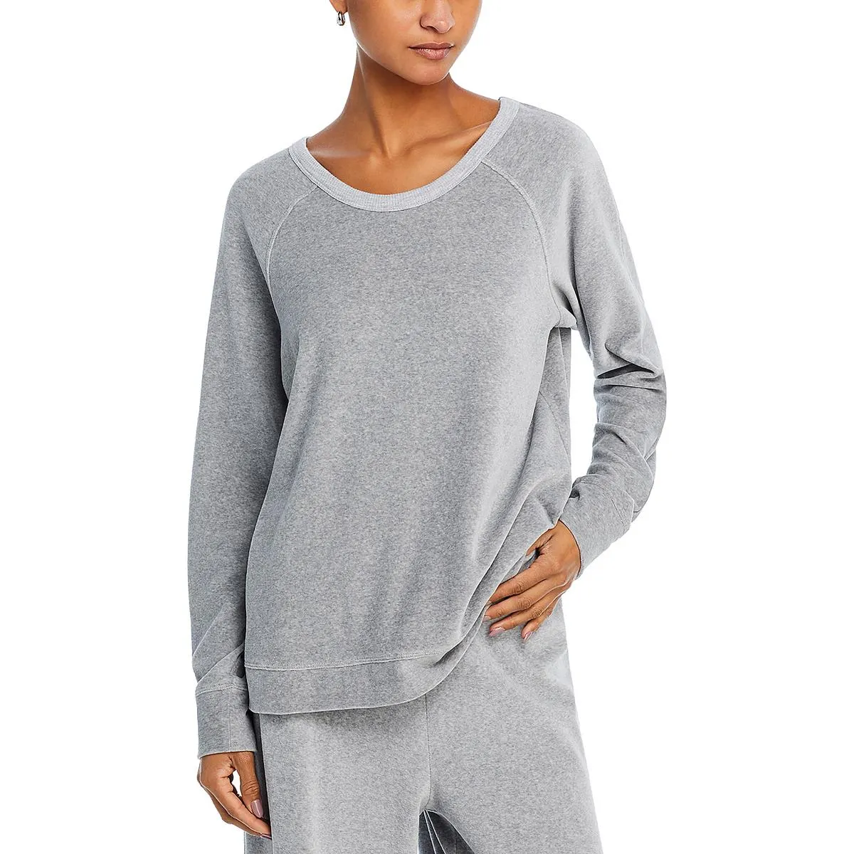 Womens Velvet Long Sleeve Sweatshirt