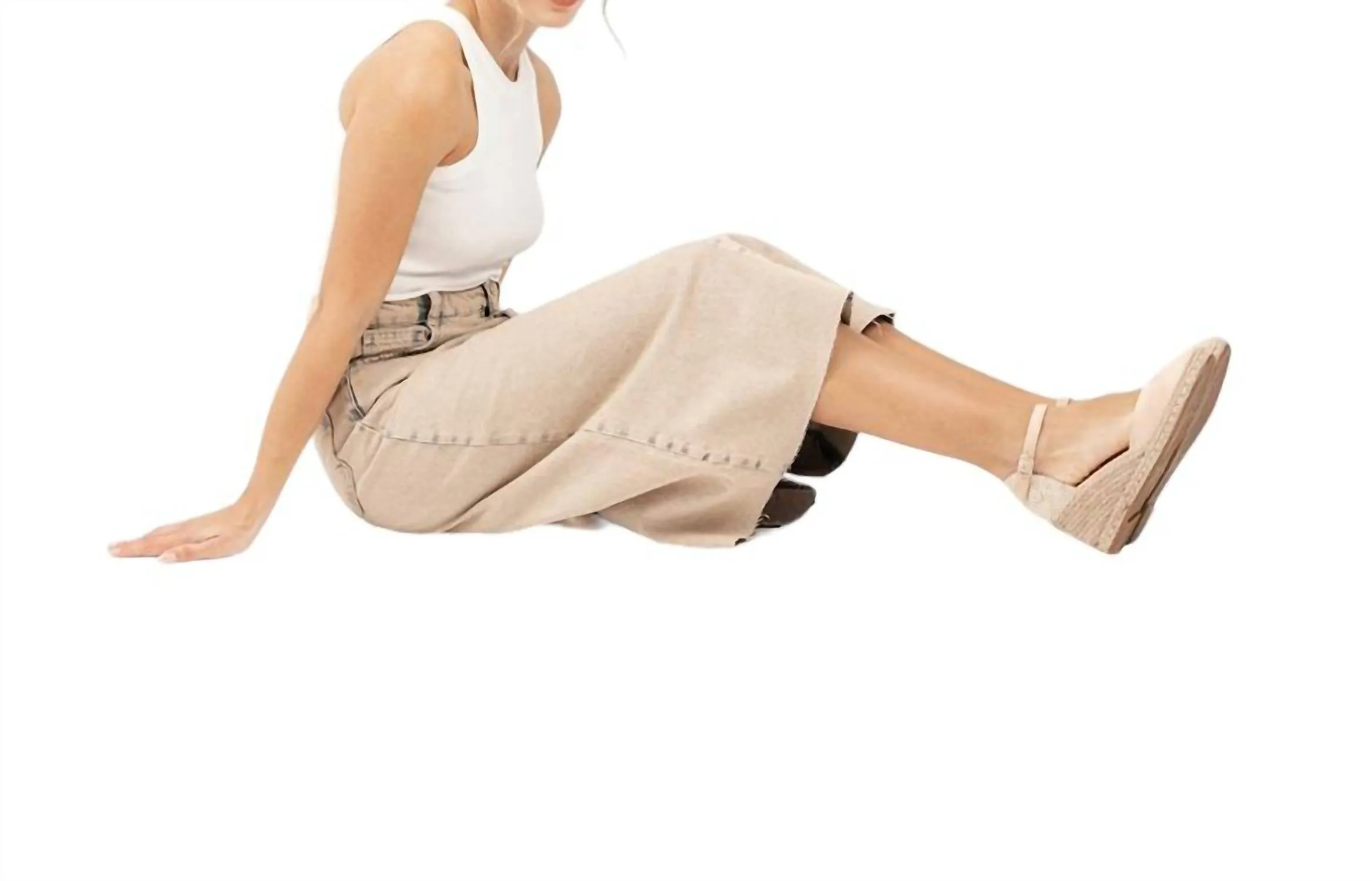 Women's Wedge Sandals In Beige