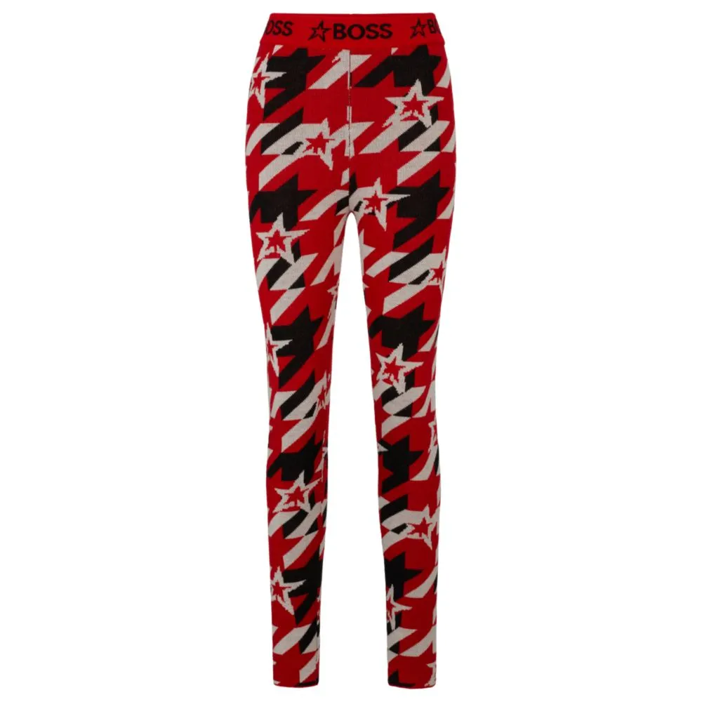 x Perfect Moment virgin-wool leggings with branding