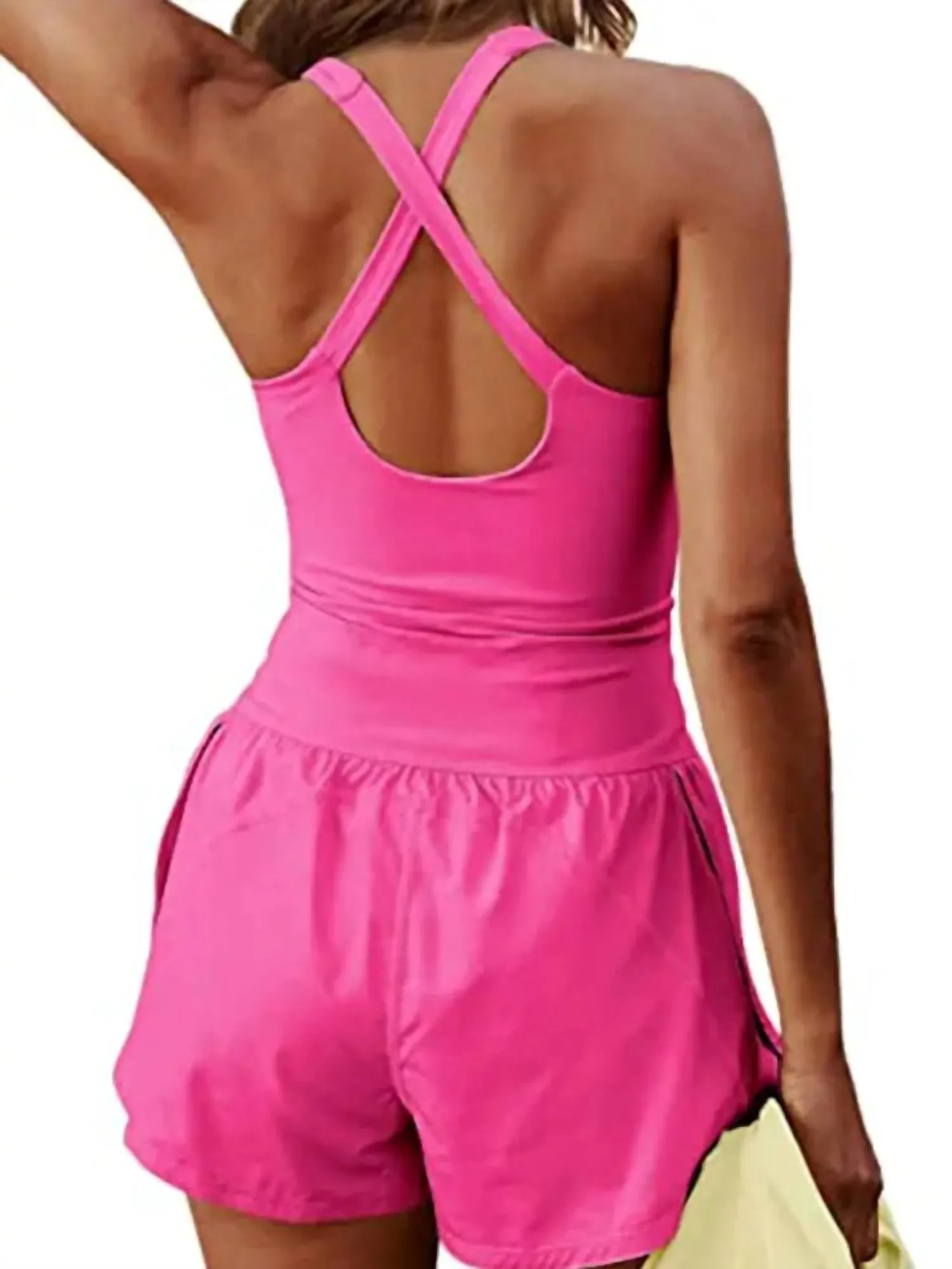 Yoga Romper In Pink
